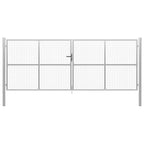 VidaXL Poort 415x200 cm gegalvaniseerd staal zilverkleurig