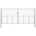 VidaXL Poort 415x225 cm gegalvaniseerd staal zilverkleurig