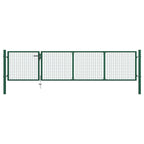 Vidaxl tuinpoort staal 350x75 cm groen