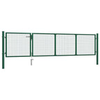 Vidaxl tuinpoort staal 350x75 cm groen