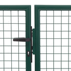 Vidaxl tuinpoort staal 350x75 cm groen