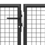 VidaXL Poort 350x150 cm staal antraciet