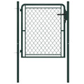 Vidaxl tuinpoort staal 100x75 cm groen
