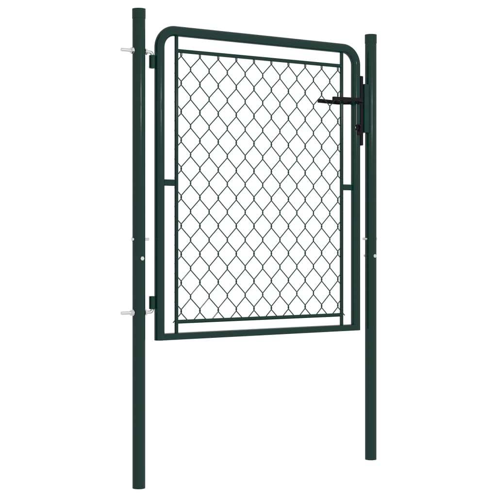 Vidaxl tuinpoort staal 100x75 cm groen