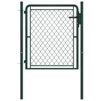 Vidaxl tuinpoort staal 100x100 cm groen