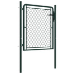 Vidaxl tuinpoort staal 100x100 cm groen