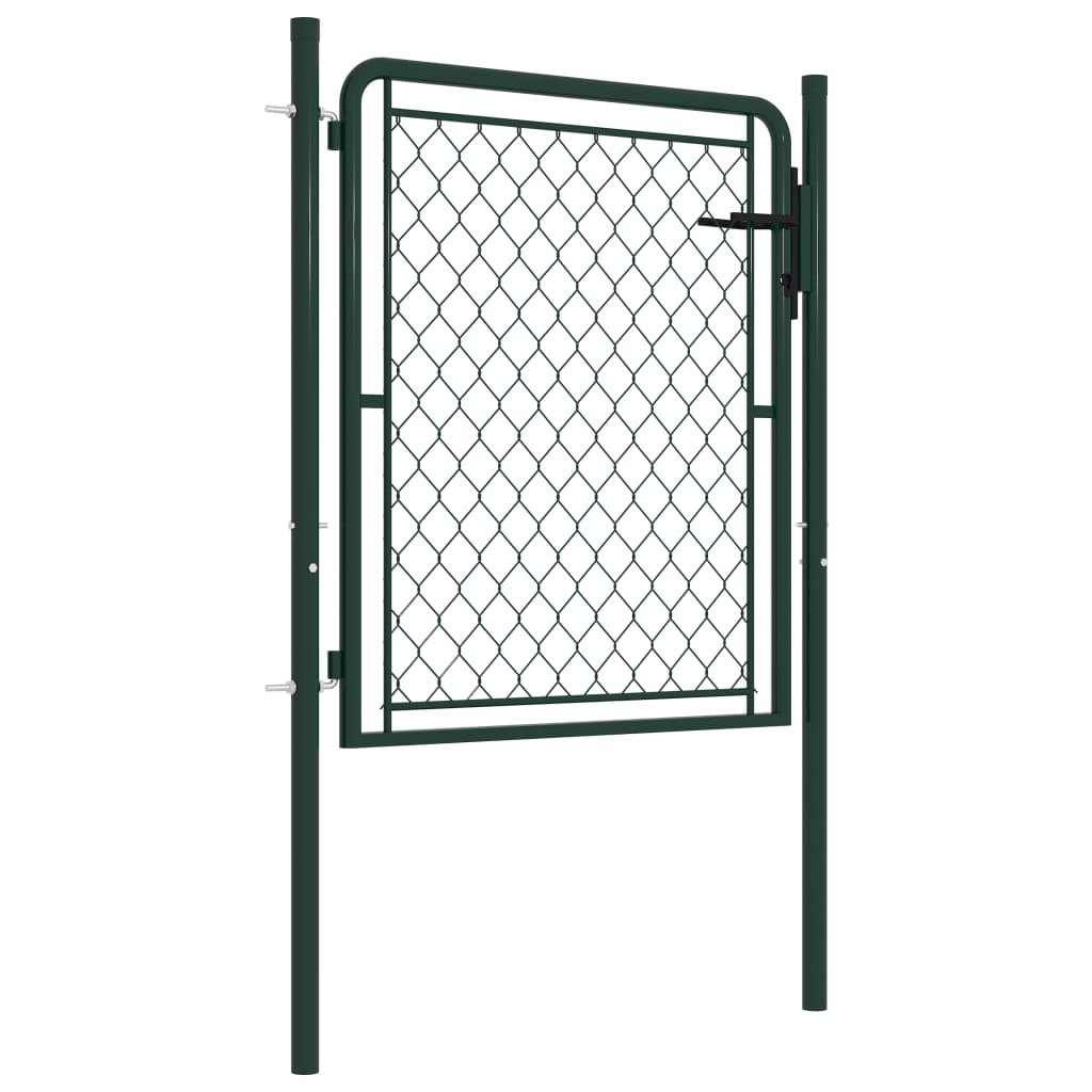 Vidaxl tuinpoort staal 100x100 cm groen