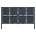 VidaXL Poort 300x125 cm staal antraciet