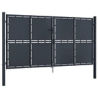 VidaXL Poort 300x125 cm staal antraciet