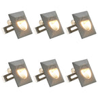 VidaXL LED-buitenwandlampen 6 st 5 W vierkant zilverkleurig