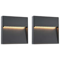 VidaXL LED-buitenwandlampen 2 st 3 W vierkant zwart