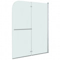 Vidaxl douchewand inklapbaar 2 panelen 120x140 cm esg