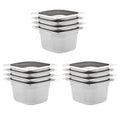 Vidaxl gastronormbakken 12 st gn 1 6 100 mm roestvrij staal
