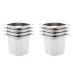 Vidaxl gastronormbakken 8 st gn 1 6 150 mm roestvrij staal