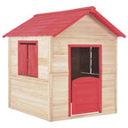 Vidaxl kinderspeelhuis vurenhout rood