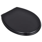 Vidaxl toiletbril met soft-closedeksel 2 st mdf zwart