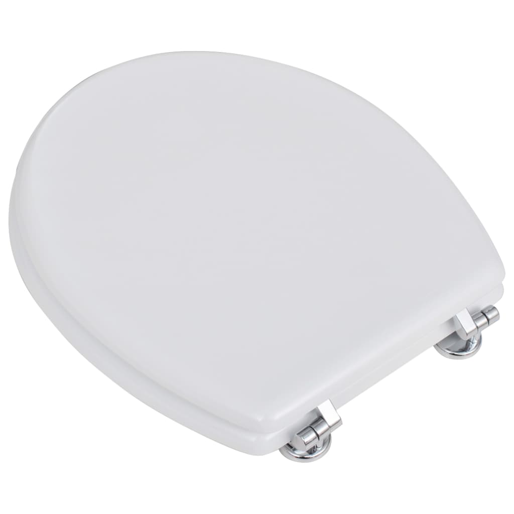Vidaxl toiletbrillen met deksels 2 st mdf wit