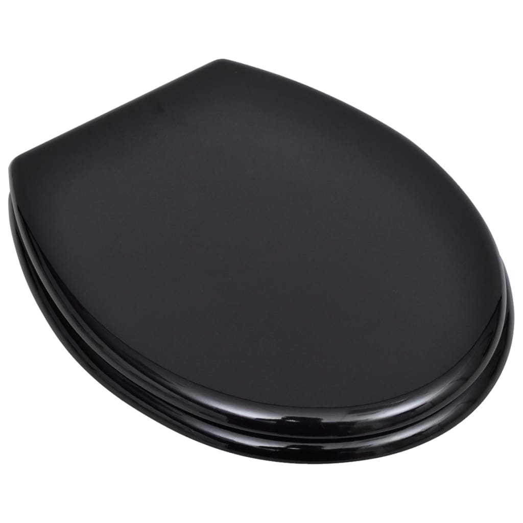 Vidaxl toiletbrillen met deksels 2 st mdf zwart