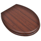 Vidaxl toiletbrillen met deksels 2 st mdf bruin