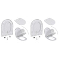 Vidaxl toiletbrillen met soft-close deksels 2 st kunststof wit