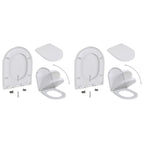 Vidaxl toiletbrillen met soft-close deksels 2 st kunststof wit