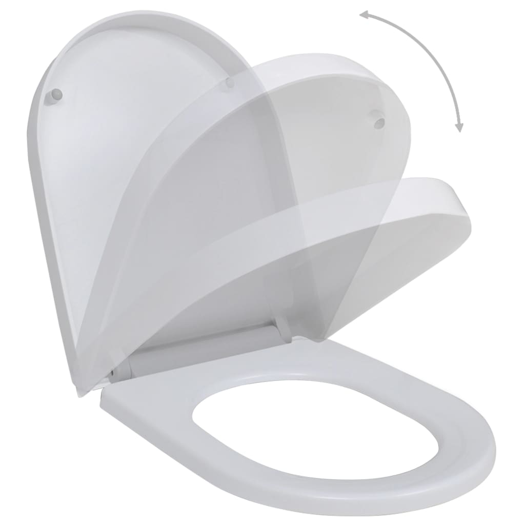 Vidaxl toiletbrillen met soft-close deksels 2 st kunststof wit