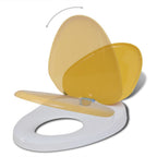Vidaxl toiletbrillen met soft-close deksels 2 st kunststof wit en geel