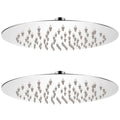 Vidaxl regendouchekop 2 st rond 20 cm roestvrij staal