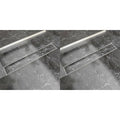 VidaXL Doucheafvoer 2 st rechthoekig 730x140 mm roestvrij staal