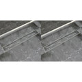 VidaXL Doucheafvoer 2 st rechthoekig 830x140 mm roestvrij staal