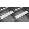 VidaXL Doucheafvoer 2 st rechthoekig bubbel 530x140 mm roestvrij staal