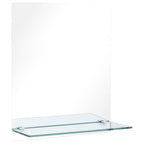 Vidaxl wandspiegel met schap 20x40 cm gehard glas
