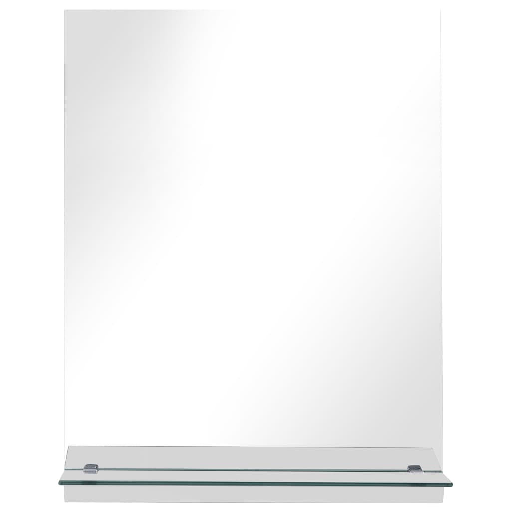 Vidaxl wandspiegel met schap 20x40 cm gehard glas