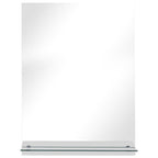 Vidaxl wandspiegel met schap 30x50 cm gehard glas
