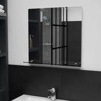 Vidaxl wandspiegel met schap 50x50 cm gehard glas