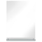 Vidaxl wandspiegel met schap 40x60 cm gehard glas