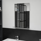Vidaxl wandspiegel met schap 40x60 cm gehard glas