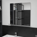 Vidaxl wandspiegel met schap 60x60 cm gehard glas