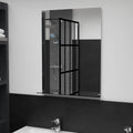 Vidaxl wandspiegel met schap 50x70 cm gehard glas