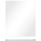 Vidaxl wandspiegel met schap 50x60 cm gehard glas