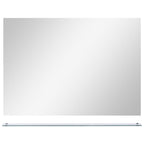Vidaxl wandspiegel met schap 80x60 cm gehard glas