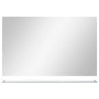 Vidaxl wandspiegel met schap 100x60 cm gehard glas