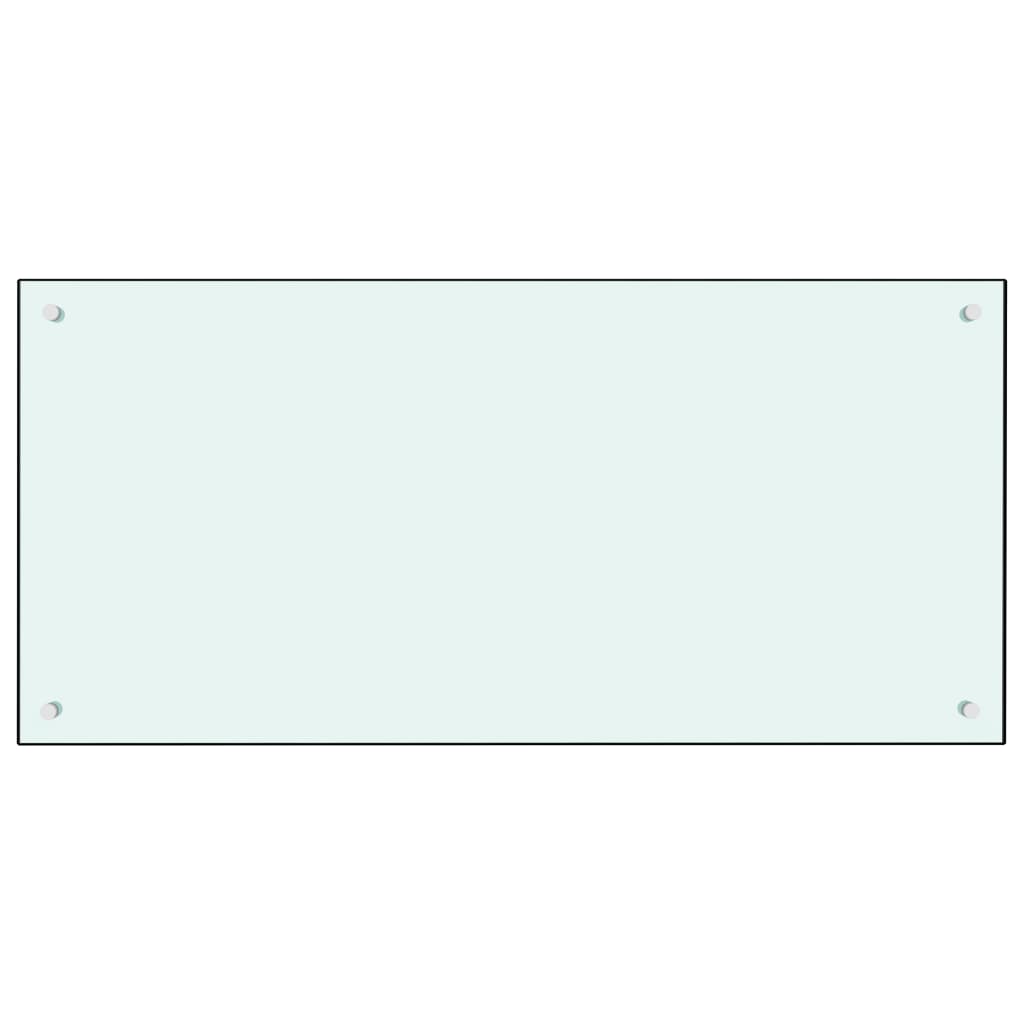 Vidaxl spatscherm keuken 100x50 cm gehard glas wit