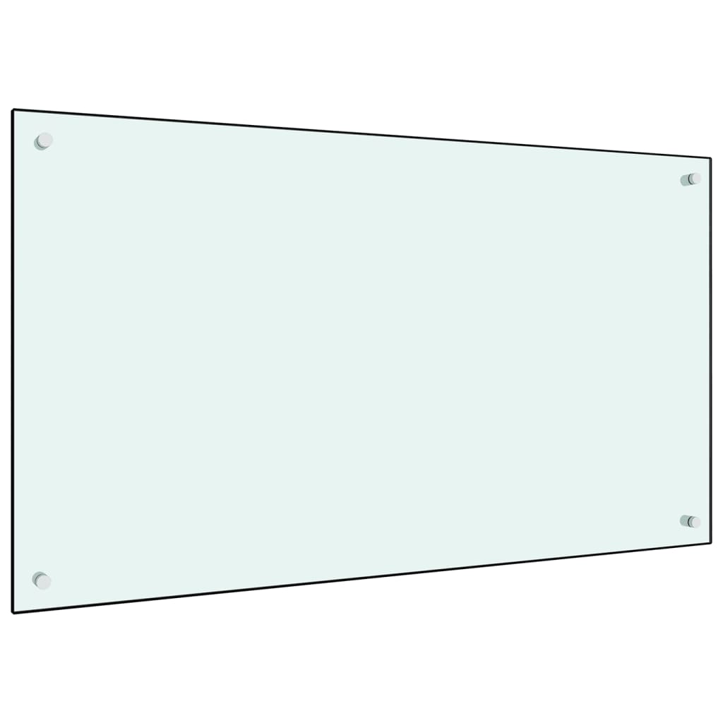 Vidaxl spatscherm keuken 100x60 cm gehard glas wit