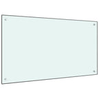 Vidaxl spatscherm keuken 100x60 cm gehard glas wit