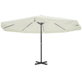 VidaXL Parasol Samos 500 cm aluminium wit