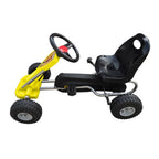Vidaxl skelter met pedalen geel