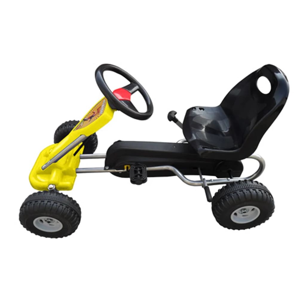 Vidaxl skelter met pedalen geel