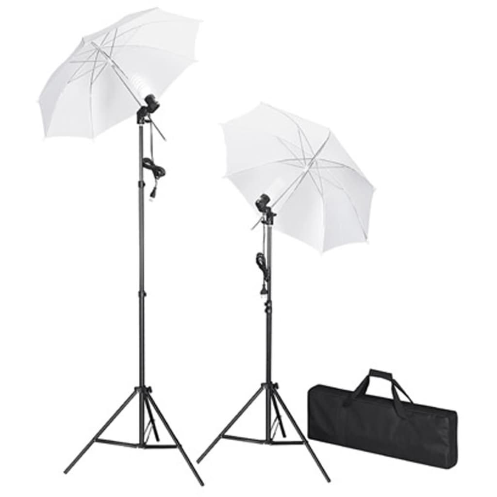 Vidaxl studioset met zwarte achtergrond en lampen 600x300 cm