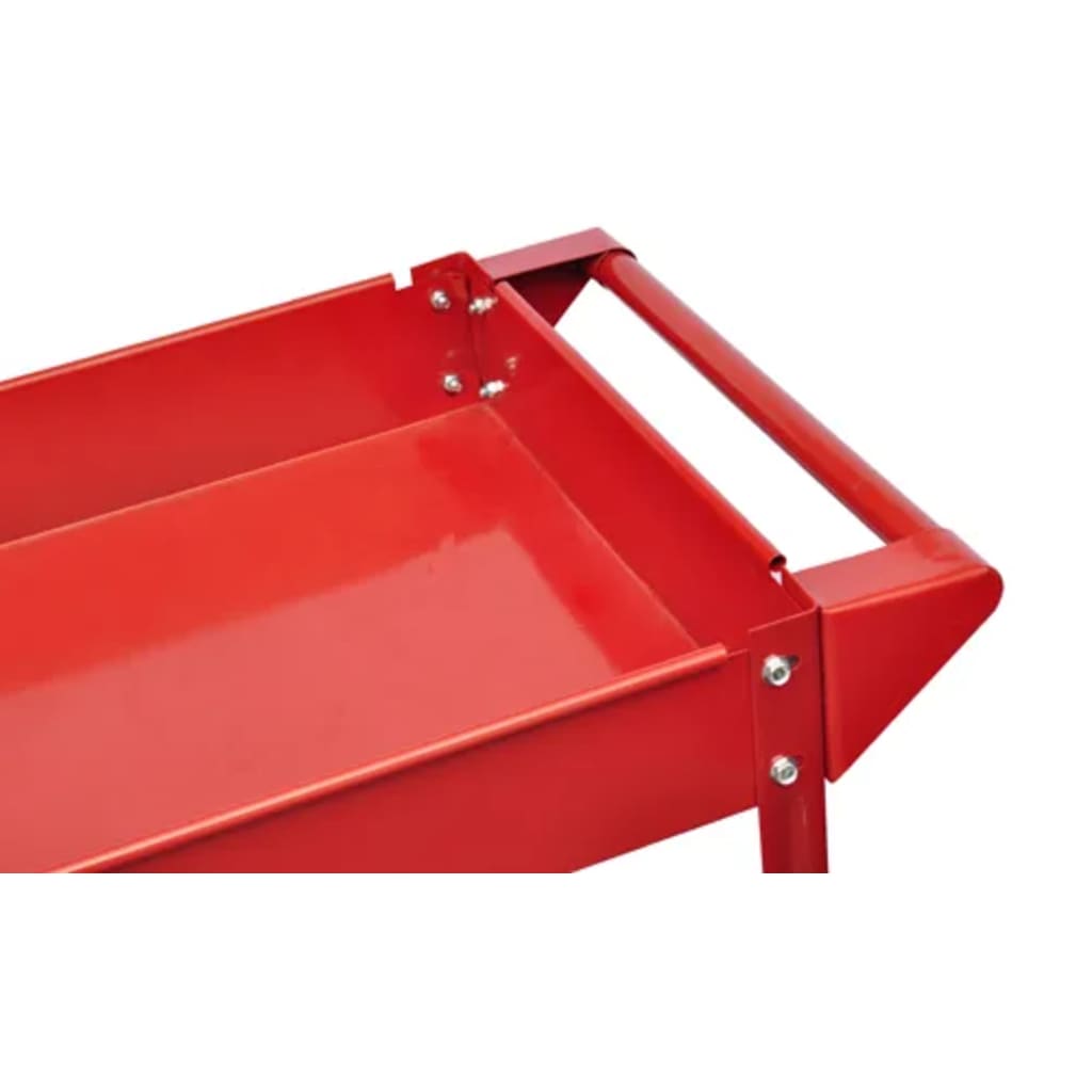 Vidaxl gereedschapstrolley 100 kg rood